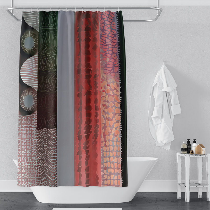 Rideau de douche à rayures Breshears, H 72 po x l 70 po