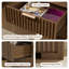 Table de chevet à 2 tiroirs avec station de recharge, table de chevet en bois cannelé de 60 cm (23,6 po) pour chambre ou salon-1360582801-1360883617
