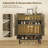 5-Tier Shoe Cabinet with Barn-Inspired Doors-830026652