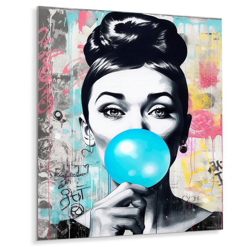 Décoration murale en métal Audrey Hepburn, H 32 po x l 24 po