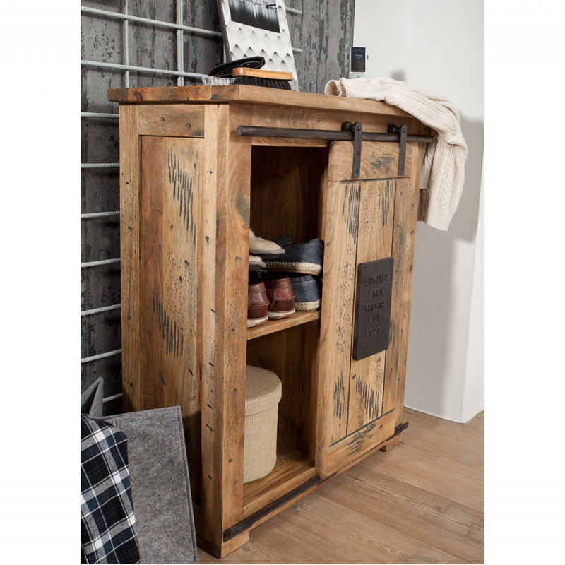Railway Solid Wood 75cm W 2 - Drawer Chest of Drawers