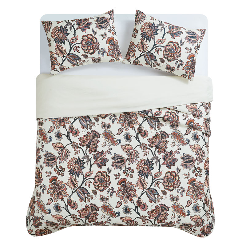 Cannon Chloe Jacobean Duvet Set, Queen Duvet Cover + 2 Standard Shams