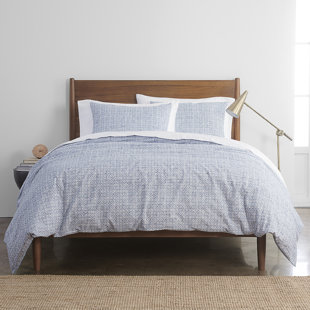 100% Cotton Ultra Soft Percale 3 Piece Duvet Cover Set - Distress Tile