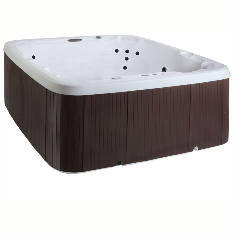 Lifesmart Spas LS450DX 110 Volt 7-Person 22-Jet Square Plug and Play Hot Tub with Ozonator