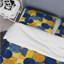 Ensemble de housse de couette moderne bleu et jaune Modern Circles II-109144732