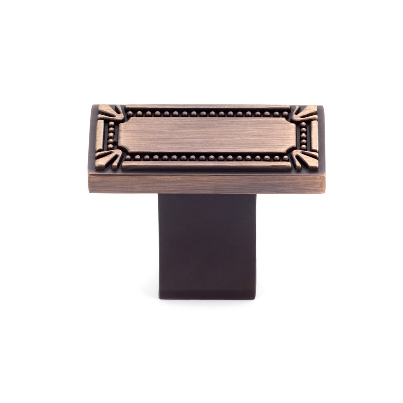 Expression Rectangle Knob, Brushed Oil-Rubbed Bronze
