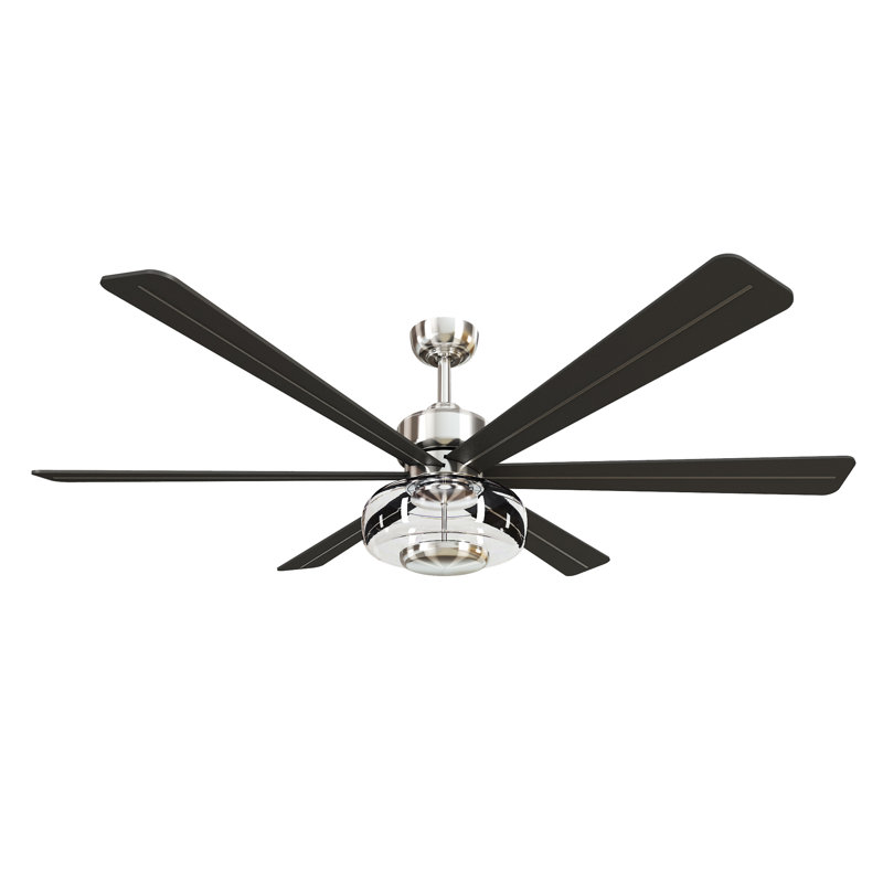 Ventilateur de plafond intelligent DEL 60 "5CCT Ligero, Nickel, Charbon