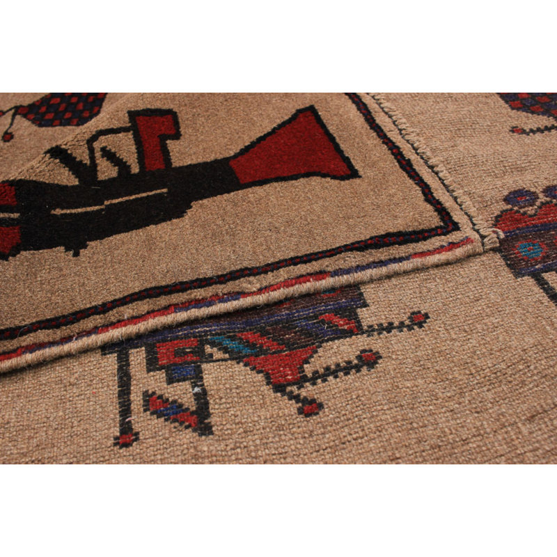 Tapis zone en laine brun/brune 6 pi 8 po x 9 pi 5 po "one-of-a-kind" noué la 2010 ushak Hornsea