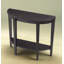 Console Payne Modern avec demi-lune et tablette de rangement, mobilier d'entrée de salon, couloir, entrée, petits espaces, cappuccino