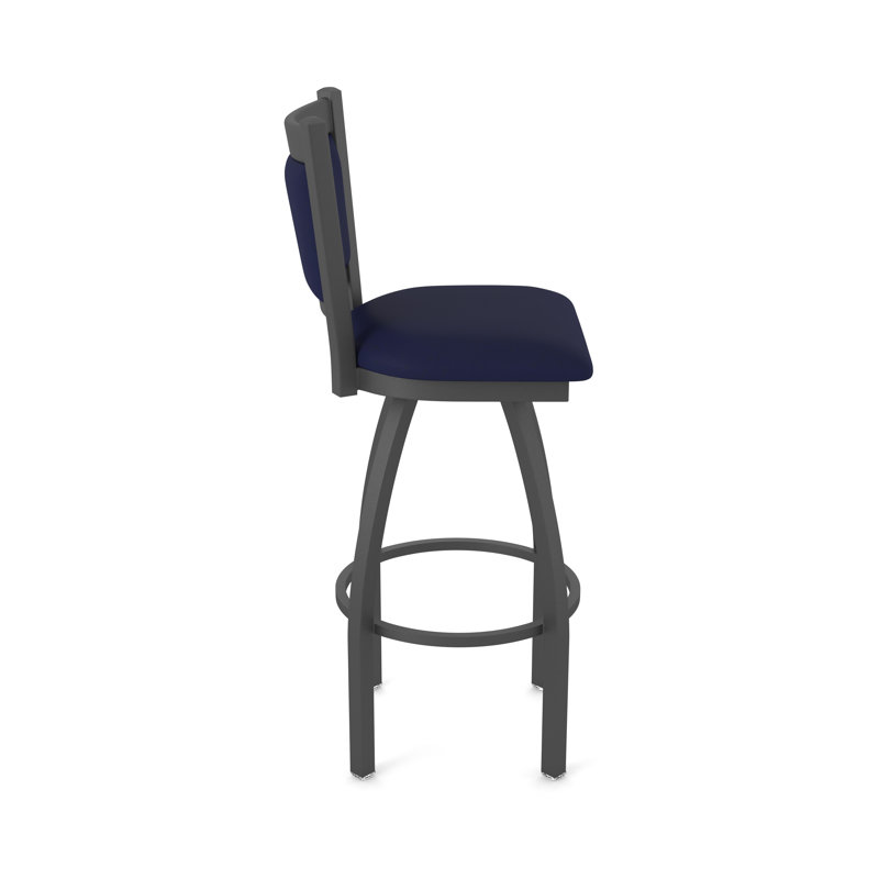 Tabouret pivotant Hadleigh, Tabouret de comptoir (siège d'une hauteur de 25 p, Étain, Vinyle - crépuscule Canter
