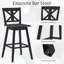4 tabourets de bar pivotants avec repose-pieds Gracie Oaks pour la maison - blanc-1985644534-1985644537
