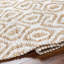 Carowyn géométrique tissé à plat à la main et recyclé P.E.T. Tapis brun clair / blanc-277025128