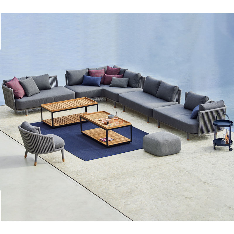Divine Outdoor Pouf, Gray