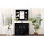 Élégant meuble-lavabo de salle de bain 36 po, armoire à miroir noire avec lavabo, 2 portes et tiroirs, décoration élégante et élégante