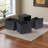 Set of four foldable fabric baskets by Ikard-160616375-160616374