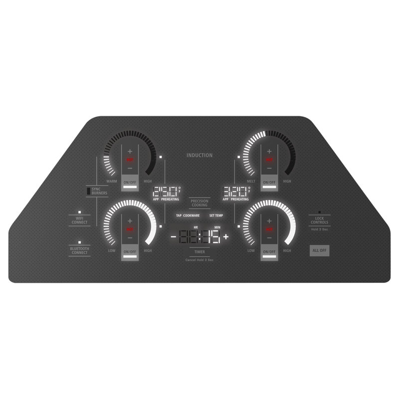 Monogram Appliances 30" Black Smart 4 Burner Cooktop