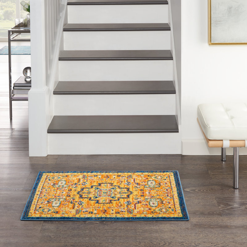 Tapis oriental traditionnel orange Lakenya, Rectangle de 2 pi x 3 pi