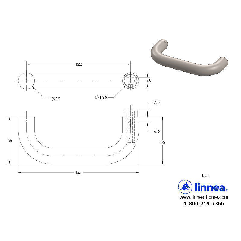 Privacy Door Lever Set, Satin Brass, Passage (Hall & Closet), 2.375"