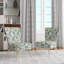 Scandinavian Garden Flower Whirl - Chaise d'appoint rembourrée de style campagnard, chaise d'appoint rustique à motif floral