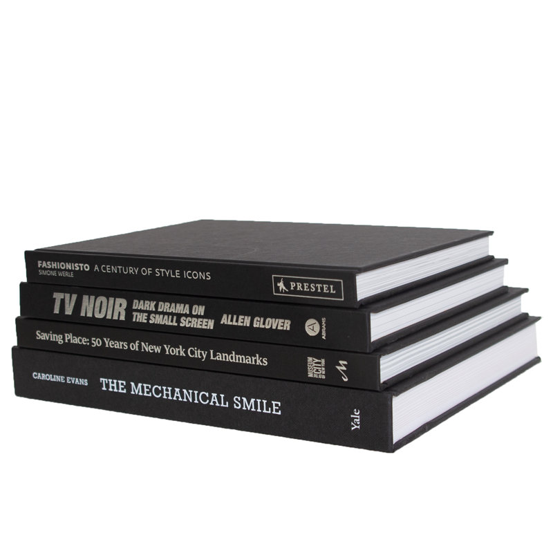 Decorative Books - Onyx & Silver Coffee Table Stack - 4 Black Books