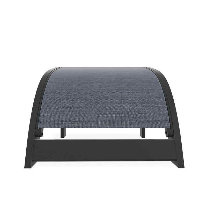 Repose-pieds Adirondack en polymère de qualité marine, Graphite, Denim Augustine