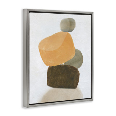 «Orange and Grey Rocks», art mural sur toile flottante par Carol Robinson