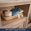 Armoire décorative avec huche et trois tablettes réglables