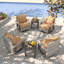 Ensemble de conversation d'extérieur en osier / rotin pour 4 personnes (4 chaises et 2 tables d'appoint)-101947740