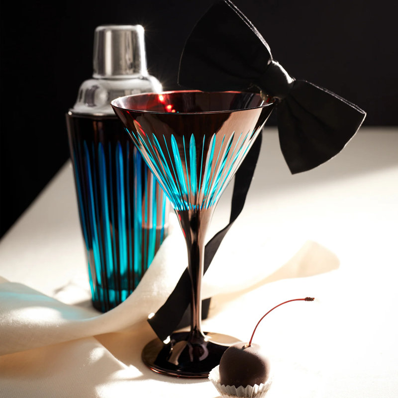 Prism Martini Glasses, Bordeaux