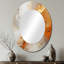 Or blanc champagne lever de soleil spirales I - miroir mural ovale doré-1006931667