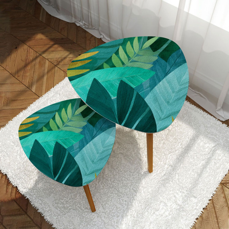 Ensemble de 2 tables basses gigognes Triangle
