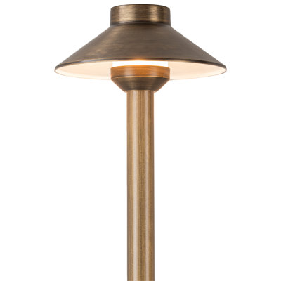 Lampe de sentier en laiton antique