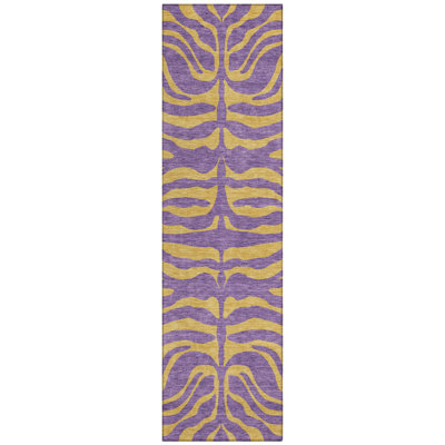 Fernelle Purple Washable Indoor-Outdoor Rug - 
