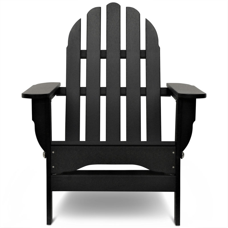 Chaise Adirondack pliante en plastique Leighton, Noir
