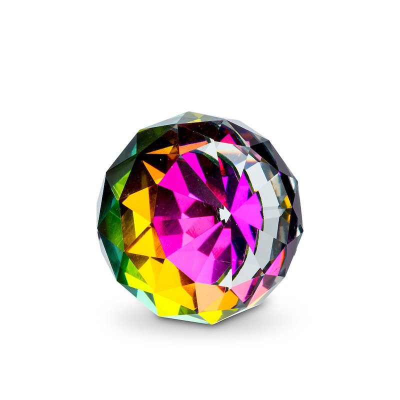 Lucera Crystal Prism Ball Decoration Vase Filler, 1.25" H x 1.25" W x 1.25" D, Multicolor