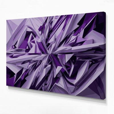 «Geometric Abstraction 34», art mural sur toile mauve