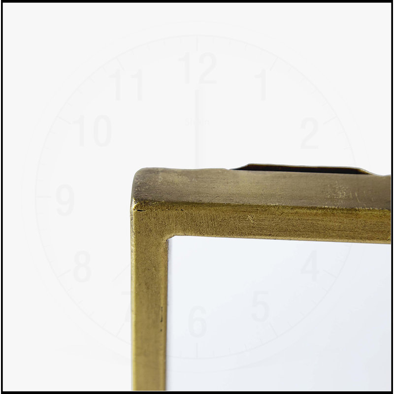 Miroir Poppy avec cadre en métal doré pour décoration murale