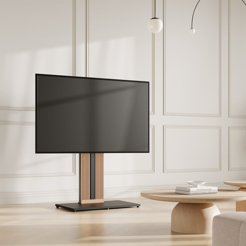 Jakayla Floor TV Stand for 55-88 Inch TV, Black