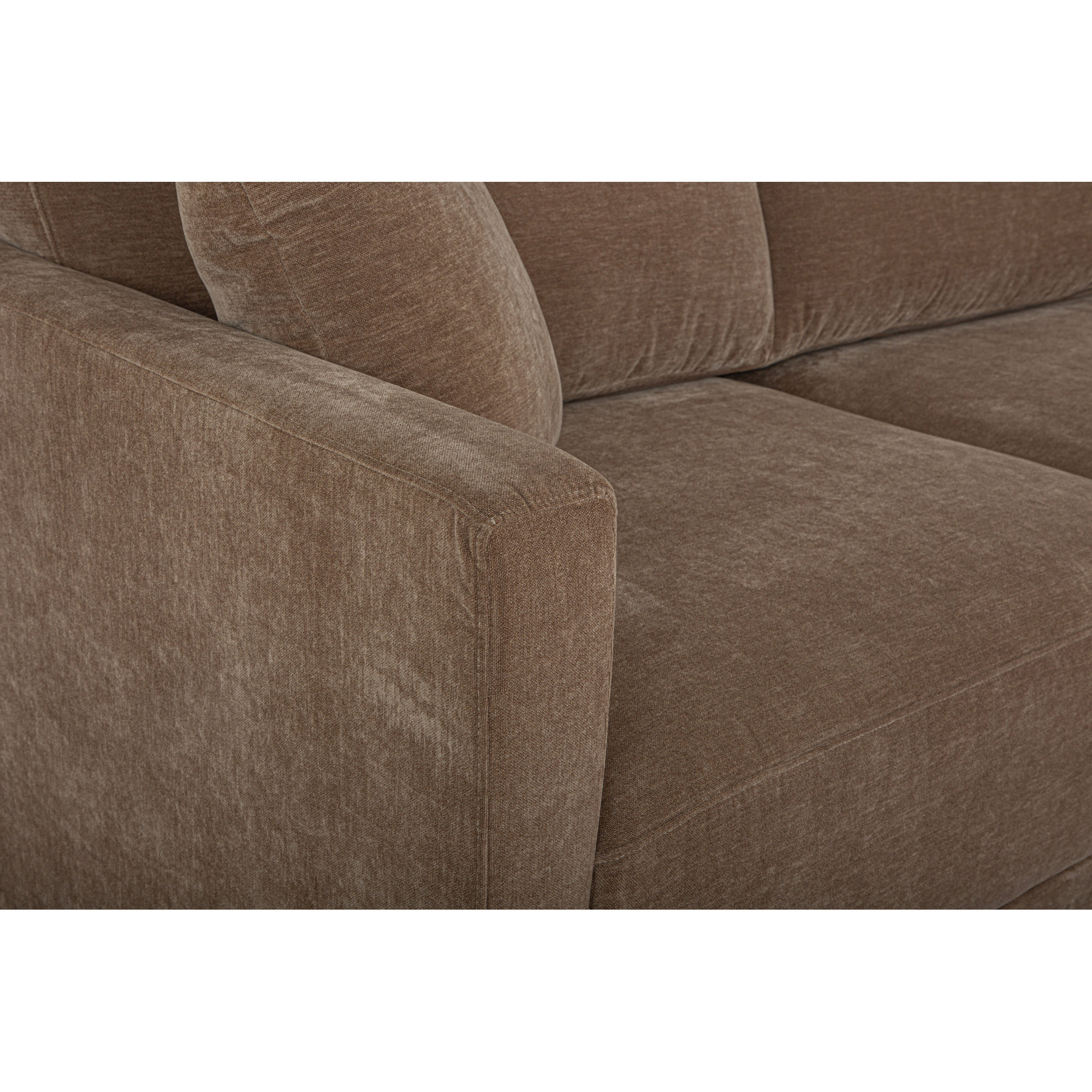 Vervino Upholstered Sectional, Right Hand Facing, Camel Polyester