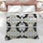 Édredon à motif floral noir et blanc-128002557