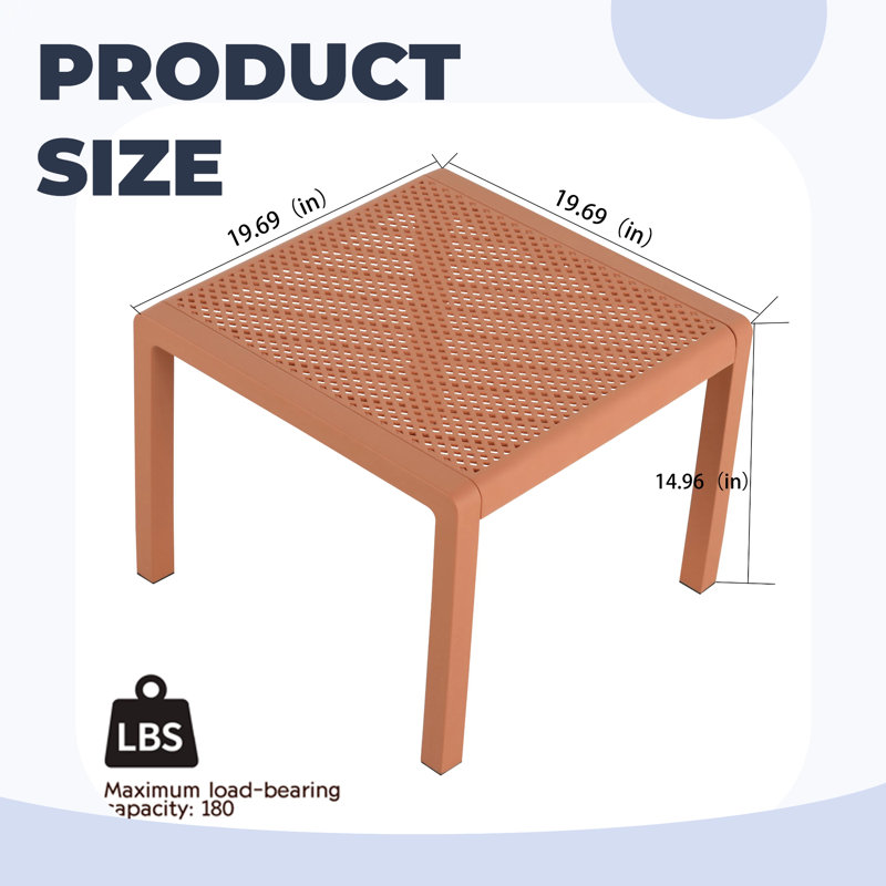 Ensemble de chaises d'appoint 2 pièces avec table basse - Confort moelleux et robustesse industrielle, Orange