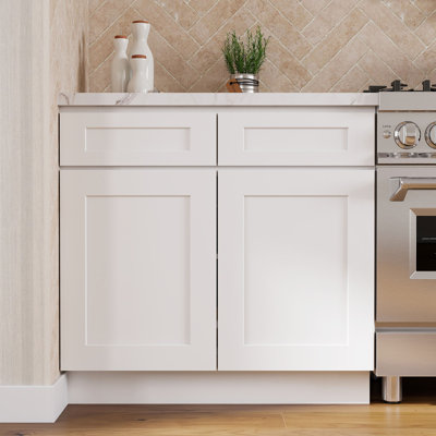 Armoire de cuisine avec 2 tiroirs L 36 po x H 34,5 po x P 24 po CASAINC