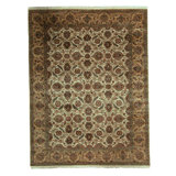 Wool No Pattern And Not Solid Color Area Rug in Gold