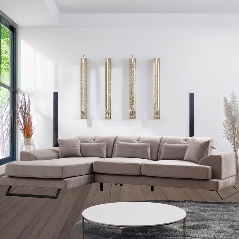 Upholstered L-Shaped Sectional Left Hand Facing