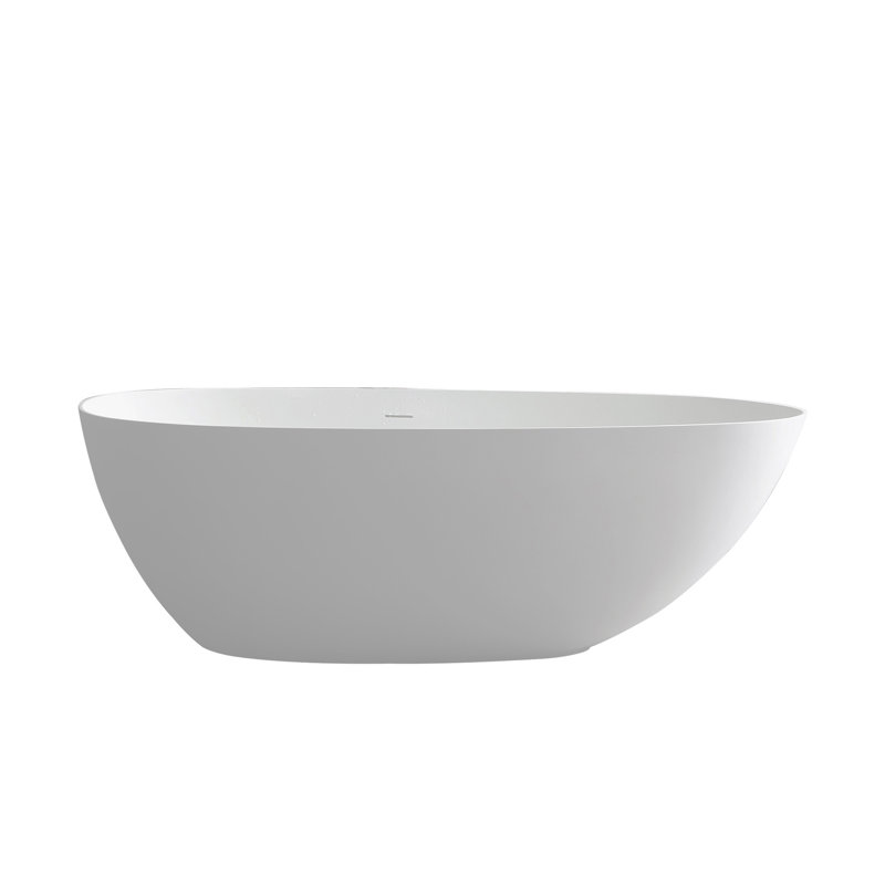 67" Premium Solid Surface Deep Soaking Bathtub