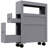 Gray Bathroom Rolling Cabinet For Space Utilization 28.25" Tall Storage With Drawers