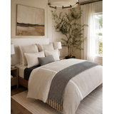 RORY - FLAX / MIDNIGHT - K DUVET