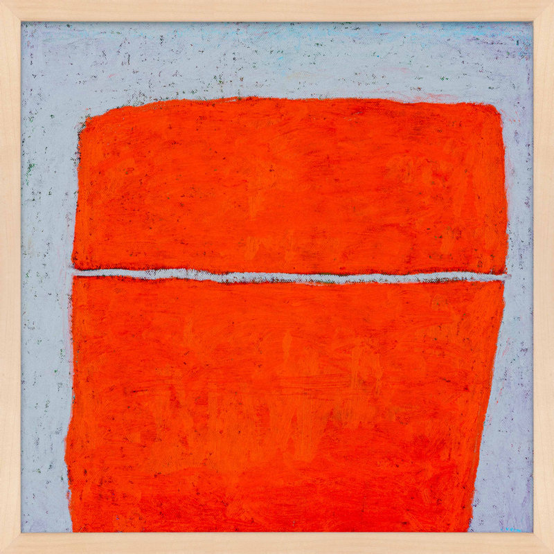 Tangerine Split Print by Stephanie Dennis, Maple, 20" H x 20" W  x 1.25" D