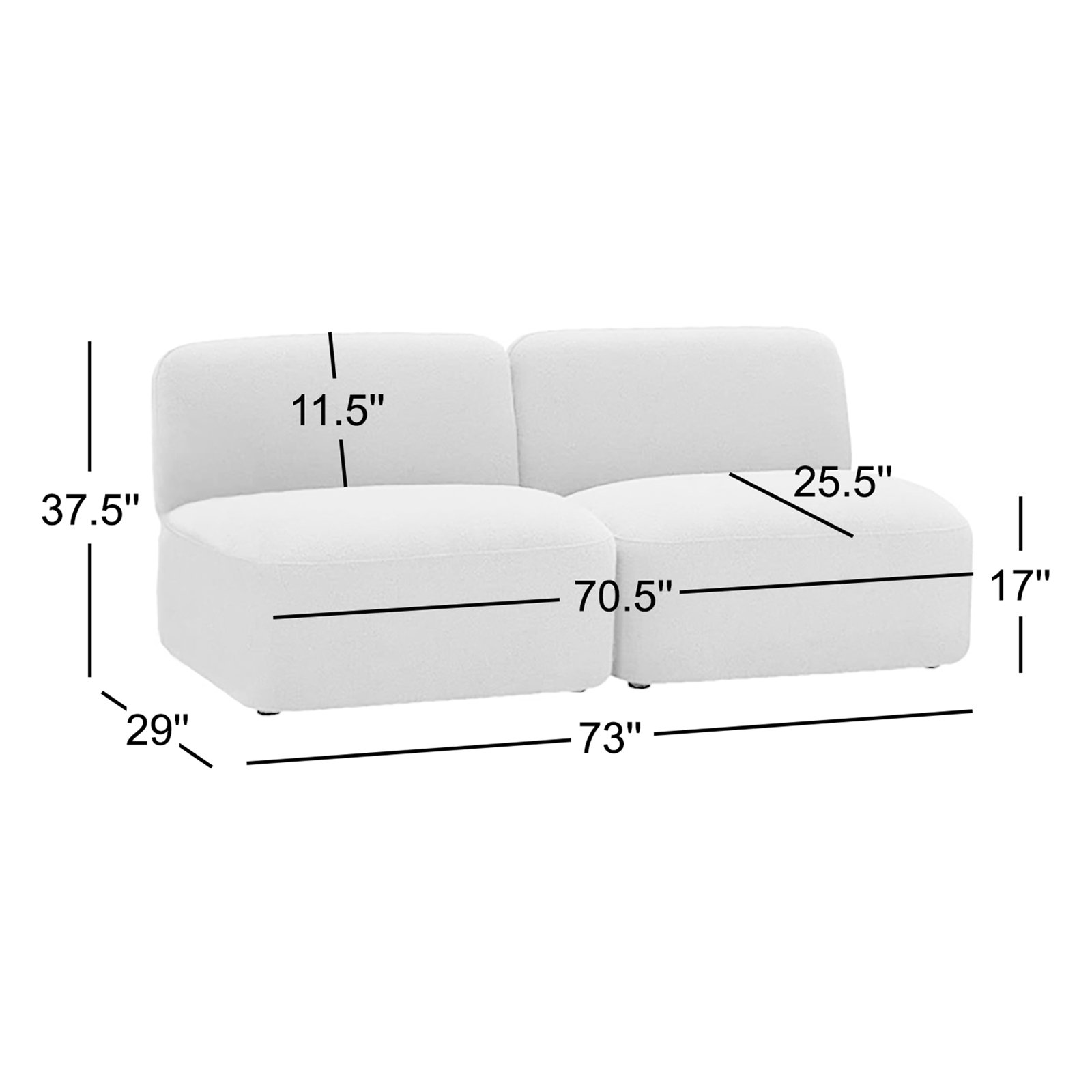 Jaylin 73" Modular Sofa