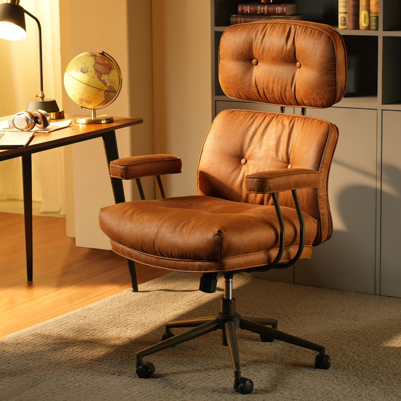 Schaffer Office Chair, Ergonomic Big And Tall Computer Desk Chairs, Executive Chair With Adjustable High Back, Lumbar Support Swivel Pc Chair With Rocking Function